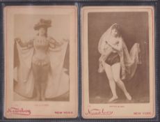Cigarette cards, USA, National Tobacco Works, Cabinet Pictures, Actors & Actresses, 'G' size, six