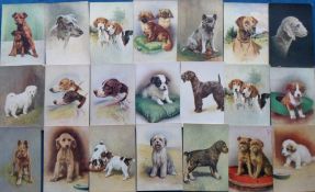 Postcards, Dogs, a collection of approx. 55 cards, published by De Reszke cigarettes (Godfrey
