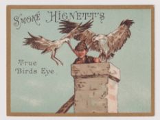 Cigarette card, Hignett's, Story of the Boy Who Robbed a Stork's Nest, 'X' size, type card, ref