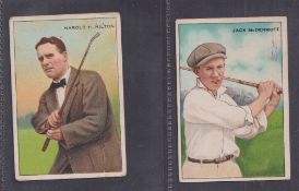 Cigarette cards, Golf, 20 cards from Overseas issuers American Tobacco Co (12), Series of