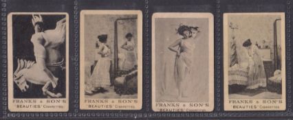Cigarette cards, Franks & Sons, Beauties, 4 type cards, Handbook ref H173 picture references 2 19 33