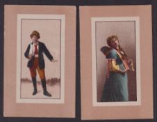 Cigarette cards, USA, L. Miller & Sons, Actresses & Beauties, 'THIBS', 'X' size, two type cards, ref