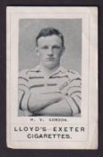 Cigarette card, H.C. Lloyd & Son, Devon Footballers (With Frame Line), 'M' size, type card, H.V.