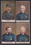Cigarette cards, USA, Buchner, Police Inspectors & Captains in Uniform, 'X' size, four cards all