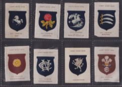 Tobacco silks, Cricket, Godfrey Phillips County Cricket Badges (set 17 silks, 3 anon and 14 branded)