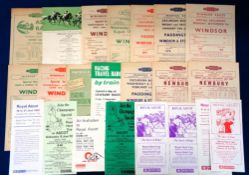 Horse Racing / Railways, a collection of 20+ Railway Flyers, mostly 1950's/60's, all for racedays in