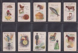Cigarette cards, Lambert & Butler, Conundrums (Green Back), (set 50 cards) (no 1 slight damage to