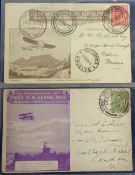 Postcards, Postal History, 2 First Flight Aerial postcards, inc. First UK Aerial Post from Windsor