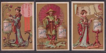 Trade cards, Liebig, Japanese, Ref s87, French edition, (set, 6 cards) (some sl marks, gen gd)