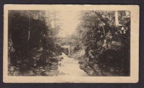 Cigarette card, J & T Hodge, Scottish Views (size 80 x 45mm), type card, Linn of Qudich Braemar (