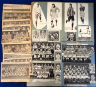 Football scrapbooks, two scrapbooks with laid down Football cuttings, team groups, portraits etc