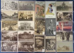 Postcards, Military, a collection of approx. 56 mainly military cards, with a few naval. Includes