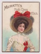 Cigarette cards, Muratti, Advertisement Card (Brown borders), 'X' size, type card, Beauty in large