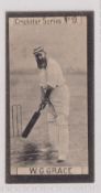 Cigarette card, Cricket, Clarke's Cricketers Series, type card no. 19 W G Grace (trimmed)