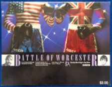 Boxing programme, Marvin Hagler v Tony Sibson, Middleweight Championship of the World, 11