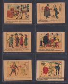 Cigarette cards, South America, El Buen Tono, Comic Series, 'L' size, backs in red, part set, 44/