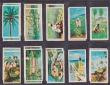 Trade cards, The Island of Ceylon, 3 sets by different issuers plus a few duplicates, Wilcocks &