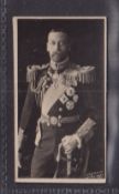 Cigarette card, C H Jorden Ltd, Celebrities of the Great War, type card, no caption but 'HM King