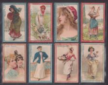 Trade cards, France, Chocolat Besnier, 20 early cards including Beauties M sized (14), 4 XXL