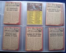 Cigarette & trade cards, Mixture in modern album. A&BC Gum Civil War News (set 88 cards, checklist