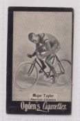 Cigarette card, Ogden's Tabs series C number 234 Major Taylor Cyclist type card (off centre printing