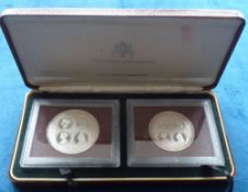 Coins, 1976 Turks and Caicos Islands boxed presentation silver proof set to comprise a 50 and a 20