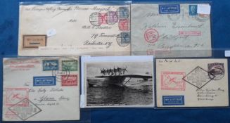Postal History, Germany, a selection of 5 German posted covers, inc. Catapult Mail 1930 to New