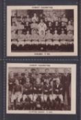 Cigarette cards, Pattreiouex, Football Teams (F192-241), 'L' size, two cards, F199 Chelsea & &