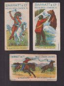 Trade cards, Barratt's, American Wild West, ref HB8, three cards, Shooting a Bear (gd), N.