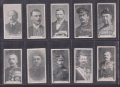 Cigarette cards, Edwards Ringer & Bigg, Boer War Celebrities STEW 15/25 Jameson, Airlie, Hutchinson,