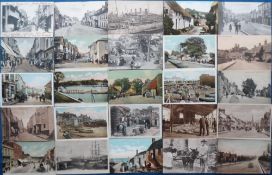 Postcards, a UK collection of approx. 79 cards with RPs of Callander Main St, St Ives harbour (2),
