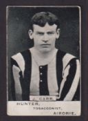 Cigarette card, Hunter, Tobacconist, Airdrie, Footballers, type card, J. Carr, extremely scarce (gd)