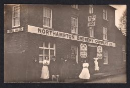 Postcard, Social History, RP, Rose & Crown, Northampton Brewery Co., Northampton, pu 1913 (vg)