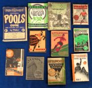 Football Pools Football Annuals, a collection of 11 softback Football Annuals, Vernon's Football