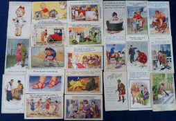 Postcards, Comic, a collection of approx. 89 cards with 52 McGill and 37 Tempest. Themes include