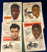 Trade issues, Sweden, 'Rekords', Swedish Sports Magazine, a collection of 40+ A4 size supplements (