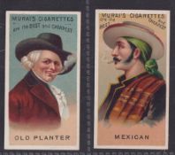 Cigarette cards, Japan, Murai, World's Smokers, two cards, Old Planter & Mexican (gd) (2)