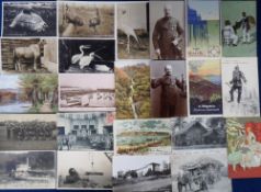 Postcards, a mixed collection of approx. 78 UK and foreign topographical and subject cards. RPs