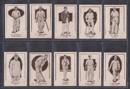 Cigarette cards, Australia, G.G. Goode Ltd, Prominent Cricketers (set, 17 cards) (some with slight