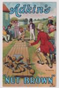 Tobacco advertising, Adkin's, Games by Tom Browne, postcard, type, Skittles, unused, (vg) (1)
