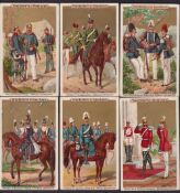 Trade cards, Liebig, German Army Uniforms I, ref S125, Italian edition (set, 6 cards) (gd)