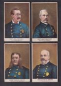 Cigarette cards, USA, Buchner, Police Inspectors & Captains in Uniform, 'X' size, four cards all