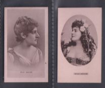 Cigarette cards, Ogden's, Actresses, Collotype (Mauve Stamped Back), two cards, Miss Irvine & Miss