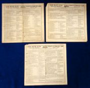 Royal Ascot, 1850, three large size racecards from the Royal Meeting, First Day 11 June, Second