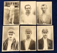 Cigarette cards, Phillips, Cricketers (Premium Issue), 'P' size, six cards, 132c P.R. Johnson