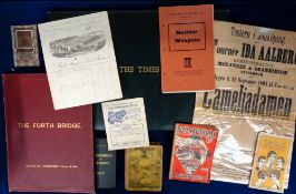 Ephemera, a qty of interesting mixed ephemera to include 1948 Christmas drinks price list for Ye