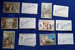 Trade cards, Liebig, 6 sets S170 (7 cards), S203, S208 S346 (all French Language), S307 (German),