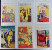 Postcards, Comic, a modern album with approx. 300 cards, artists include Bob, Trow, Quip, Rex, H