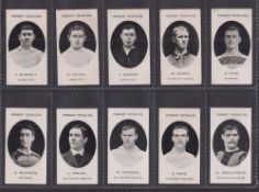 Cigarette cards, Taddy, Prominent Footballers (With Footnote), ten cards, J. Burnett, D. Dougal & J.