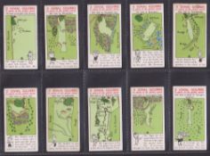 Cigarette cards, Golf, two part sets, Churchman Can you Beat Bogey (No Overprint) (54/55) & Three